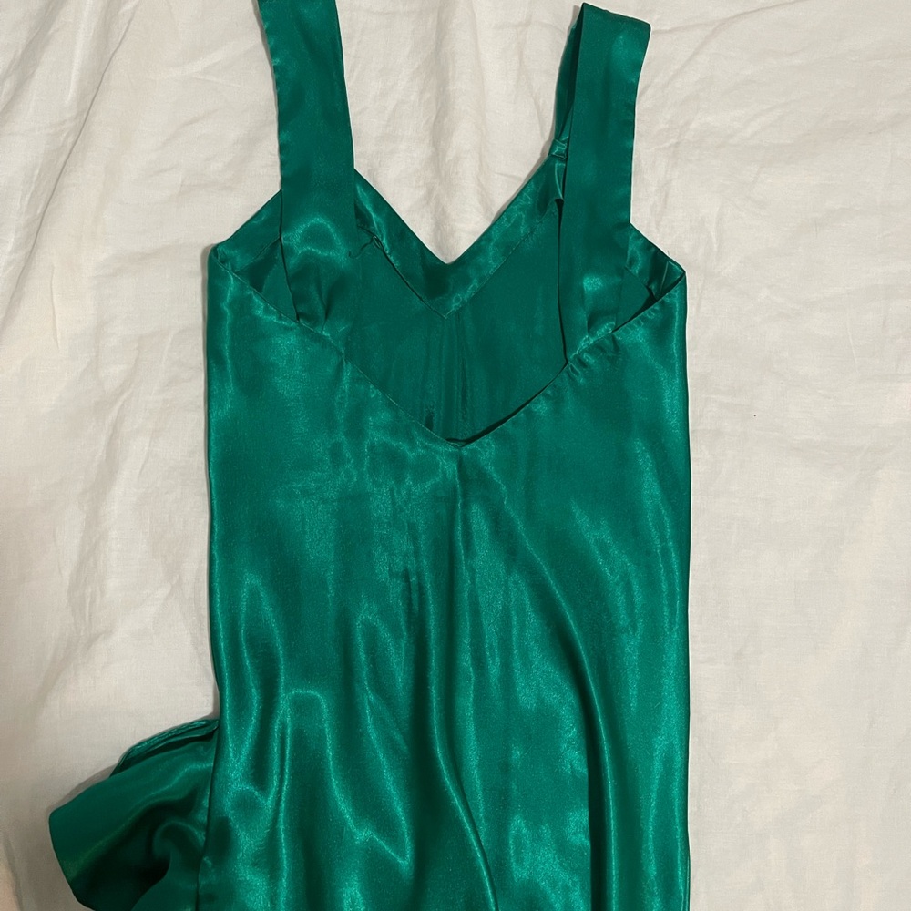 Victoria's Secret Vintage Gold Label Green Slip Dress - Picture 6 of 8